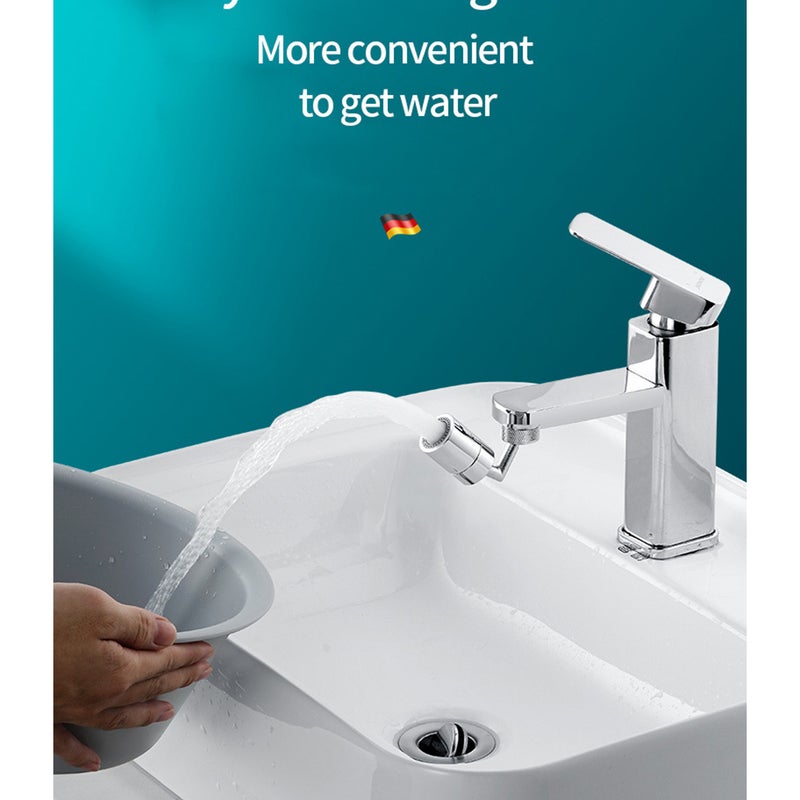 Tap Aerator 720°Rotation Universal Splash-Proof Swivel Water Saving Faucet Water Saving Bathroom Filter Foamer Aerators Rust Proof Leakproof Design - Image 4