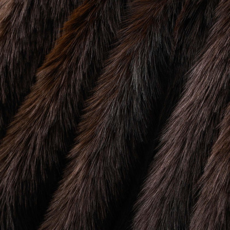 BATTILO HOME Luxury Fluffy Brown Faux Fur Throw Blanket, Cozy Warm Fur Blanket for Couch, Sofa, Chair, Bed, Plush Fuzzy Fur Throws with Long Pile, 50"x60" - Image 5
