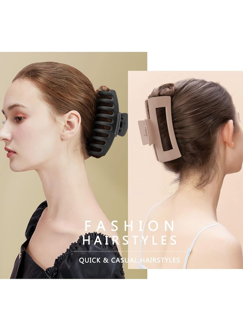 Goolsky 8 عبوة مشابك شعر كبيرة للنساء مشبك شعر كبير للشعر الرقيق والسميك والمجعد 90's تثبيت قوي 4.33 بوصة مشابك شعر ضخمة غير قابلة للانزلاق (8 قطع) - Image 3