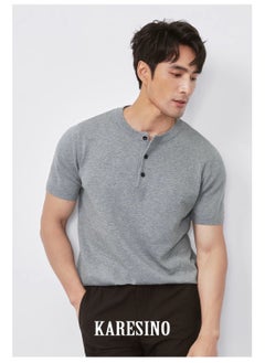 KARESINO Light Luxury Business Casual Short Sleeved Shirt  - Image 1