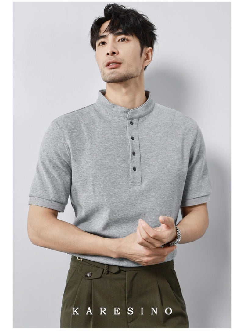 KARESINO Light Luxury Business Casual Short Sleeved Shirt - Image 3