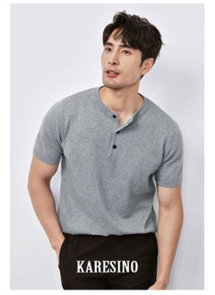 KARESINO Light Luxury Business Casual Short Sleeved Shirt  - Image 5
