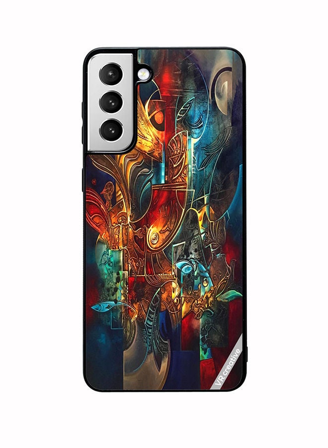 VR CREATIVE Protective Case Cover For Samsung Galaxy S22 Plus 5G Flower Design Multicolour - Image 1