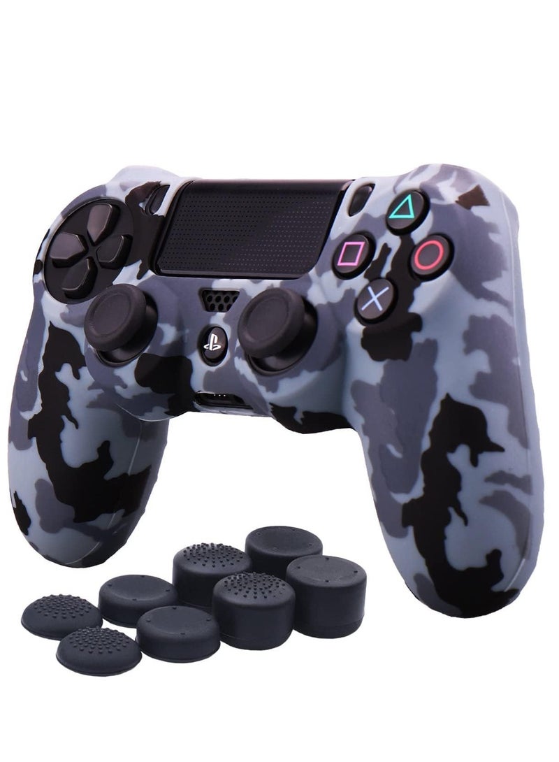 Silicone Cover Skin For Sony DUALSHOCK 4 Controller With Pro Thumb Grips(x8) Camouflage - Image 1