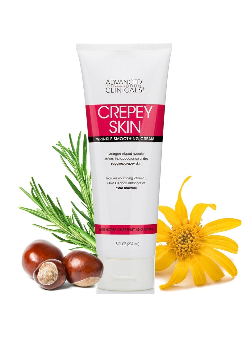 Advanced Clinicals Crepey Skin Care Treatment Body Lotion Crepe Skin Wrinkle Eraser Moisturizer 237 ml  - Image 1