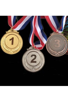 Generic 9 Pack Gold Silver Bronze Award Medals - 2 Inch with Neck Ribbon Olympic Style Winner for Sports, Competitions, Party  - Image 1