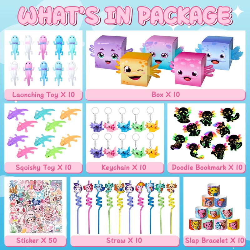 DMIGHT Axolotl Party Favors Birthday Decorations Axolotl Goodie Bag Stuffers for Party Decorations Supplies - Image 2