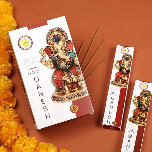 PROSPERRO LUMO Premium Tradition Little God Agarbatti || Experience The Divinity of Temple || Pack of 12 || 120 Sticks (Little GOD-Ganesh) - Image 1