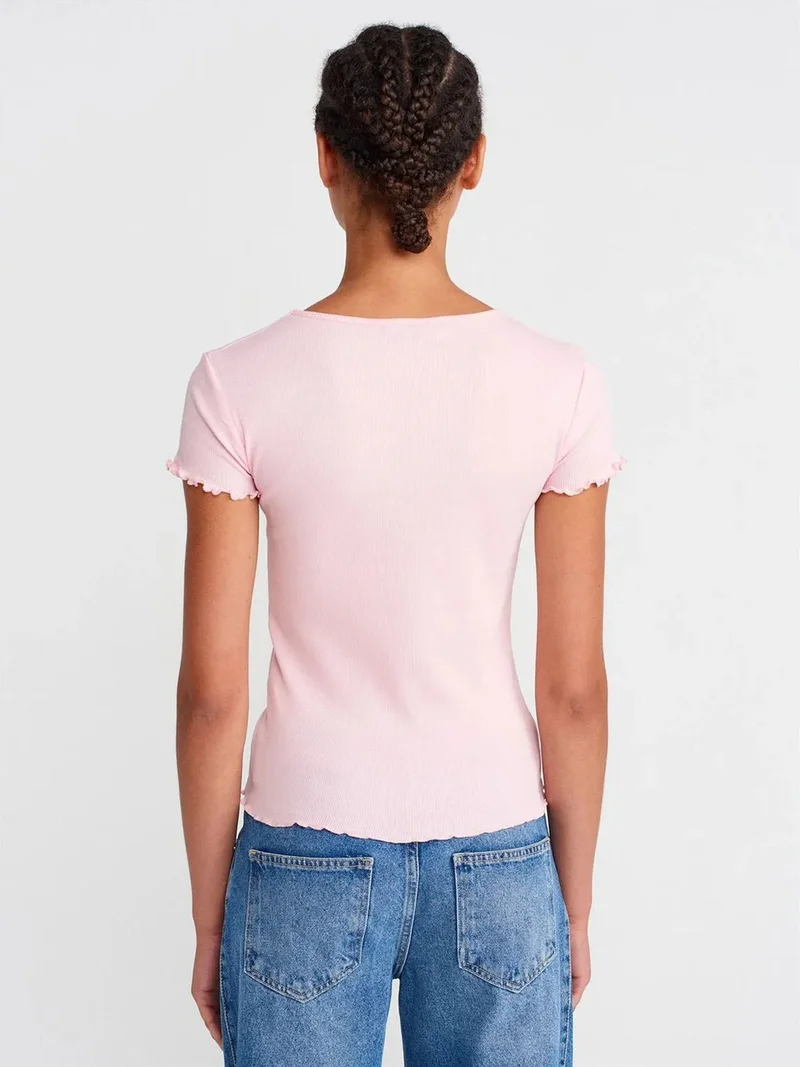 Dilvin DILVIN Women's Slim Fit Cotton Crew Neck T-Shirt