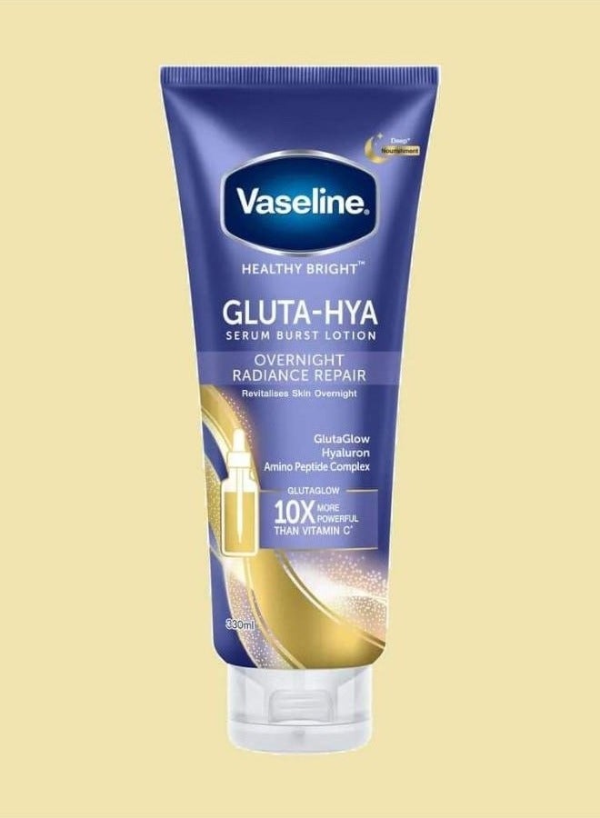 فازلين Gluta-Hya Serum Burst Lotion Overnight Radiance Repaire 330ml
