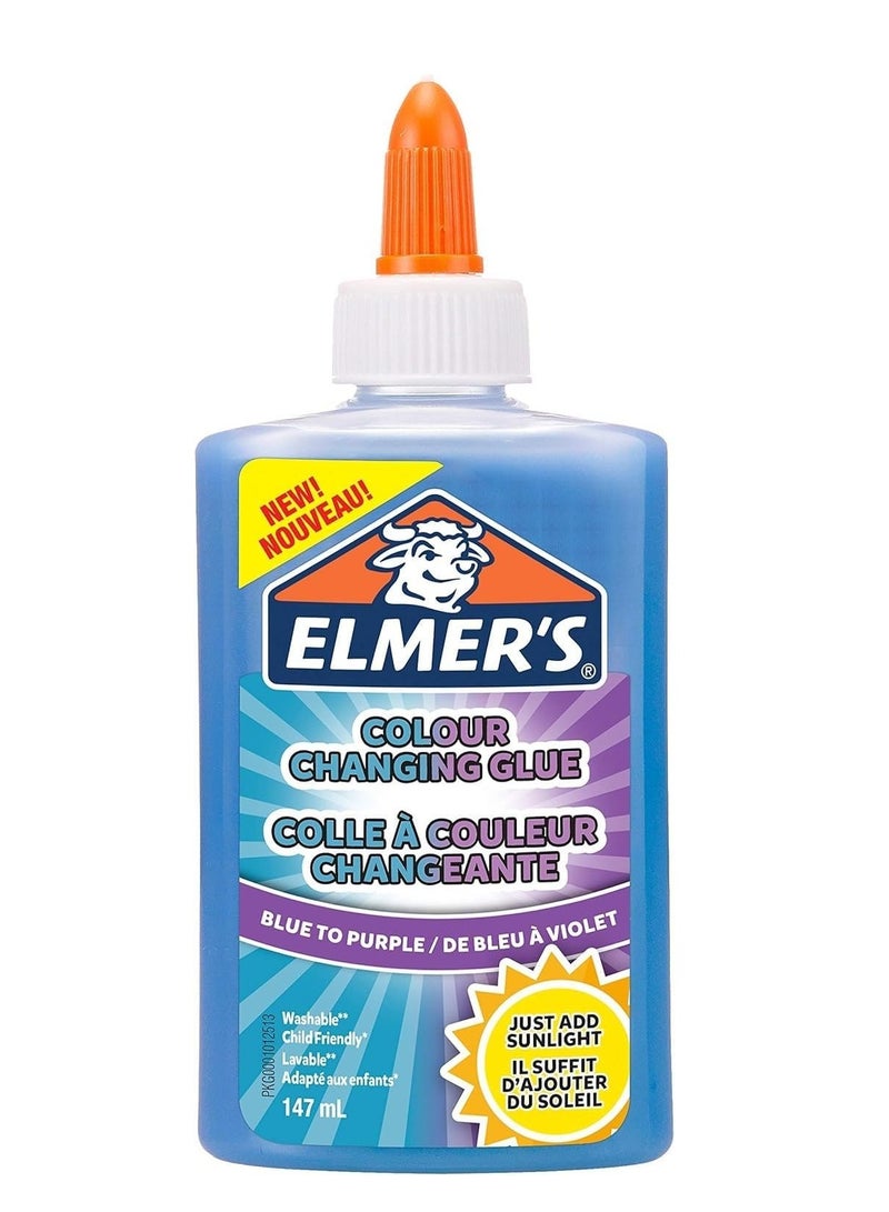 ELMER'S Liquid Color Changing Glue Blue To Purple Colour Glue - Image 1