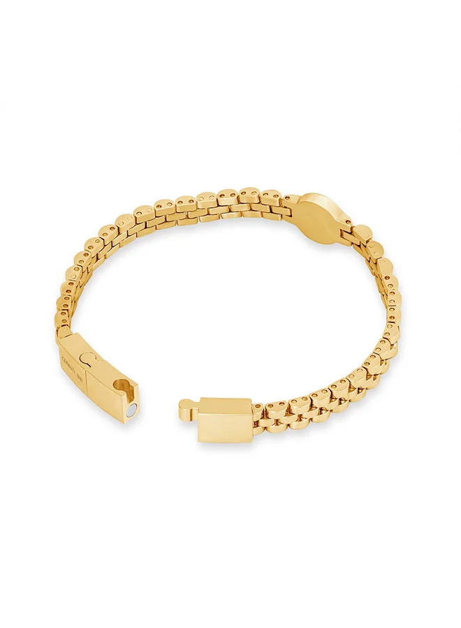 CERRUTI 1881  Nello Gold Round Chain Bracelet with Cutout C Logo  | Best Price UAE
