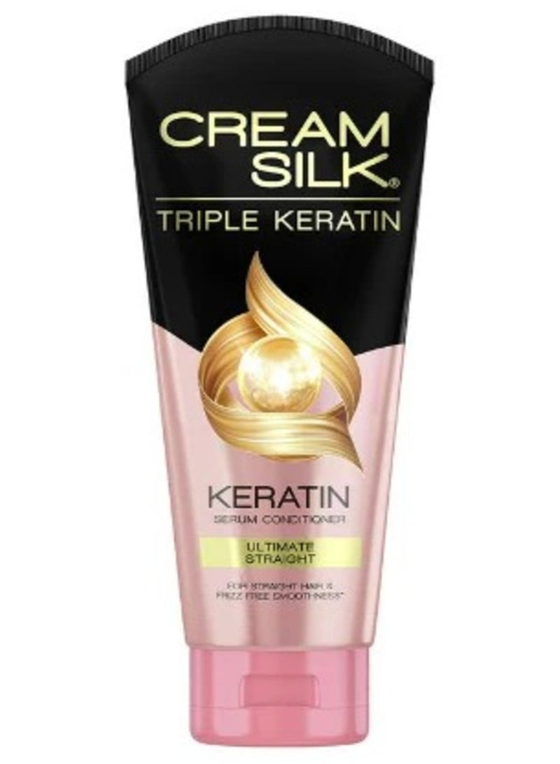 Cream Silk Triple Keratin Keratin Serum Conditioner Ultimate Straight - Image 1