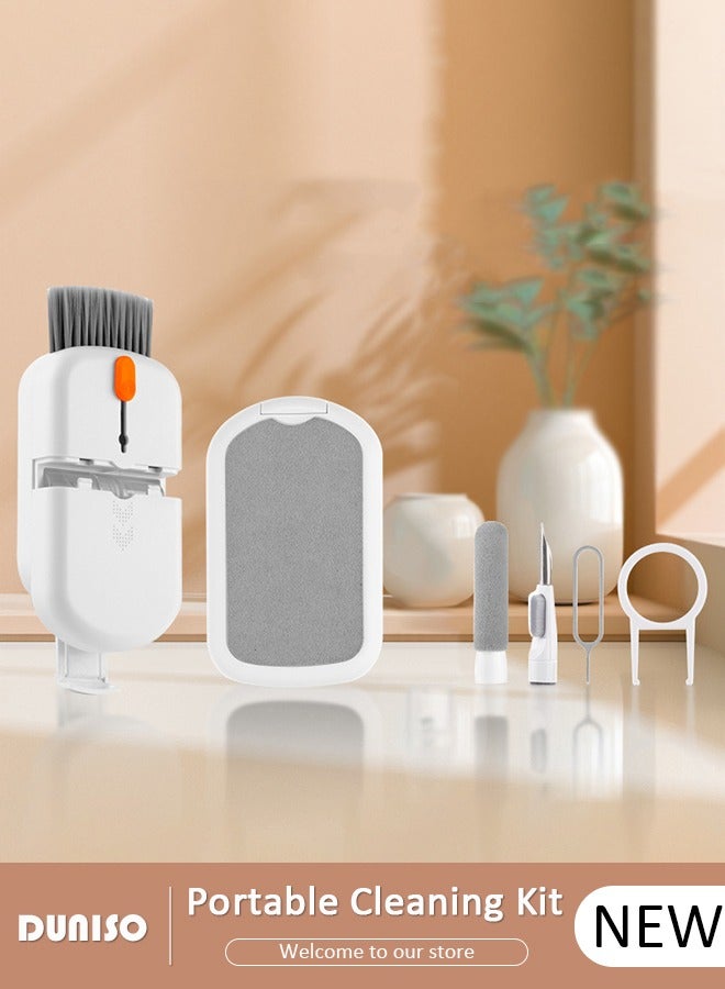 DUNISO 10 in 1 Electronics Cleaning Kit, Multifunctional Cleaning Kit for Keyboard, Portable Cleaning Kit for Computers, Cleaning Soft Brush Tool for Camera and Bluetooth Headset, Stentable Cleaner Kit for All Types of Cell Phones and Computers (Detergent not included) - Image 1