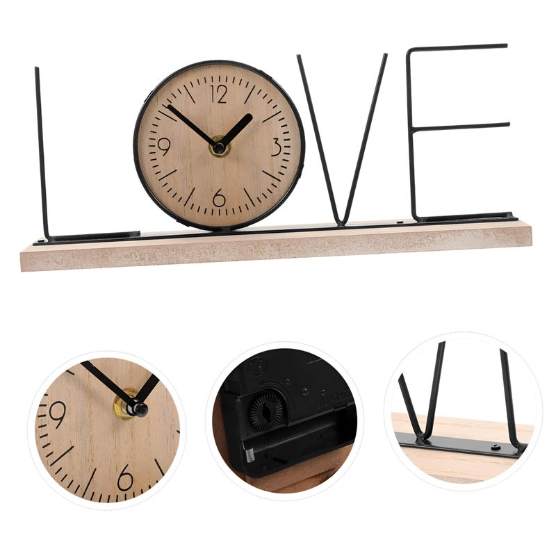 Heritage Timekeeper - Distinctive Table Clock Featuring Classical Letter Design, Perfect Fusion of Art and Utility for Elegant Office or Home Decoration with Vintage Aesthetic Appeal (black) - Image 4
