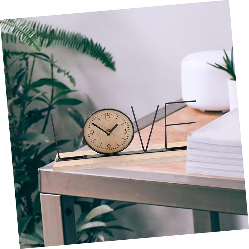 Heritage Timekeeper - Distinctive Table Clock Featuring Classical Letter Design, Perfect Fusion of Art and Utility for Elegant Office or Home Decoration with Vintage Aesthetic Appeal (black) - Image 3