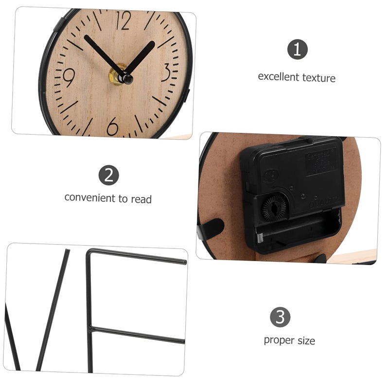 Heritage Timekeeper - Distinctive Table Clock Featuring Classical Letter Design, Perfect Fusion of Art and Utility for Elegant Office or Home Decoration with Vintage Aesthetic Appeal (black) - Image 5