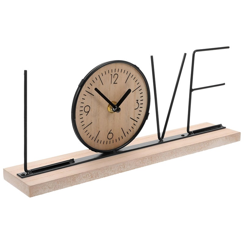 Heritage Timekeeper - Distinctive Table Clock Featuring Classical Letter Design, Perfect Fusion of Art and Utility for Elegant Office or Home Decoration with Vintage Aesthetic Appeal (black) - Image 1