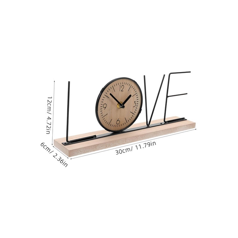 Heritage Timekeeper - Distinctive Table Clock Featuring Classical Letter Design, Perfect Fusion of Art and Utility for Elegant Office or Home Decoration with Vintage Aesthetic Appeal (black) - Image 2