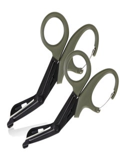 Y&D Trauma Scissors Medical with Carabiner, 2PCS 7.5" Bandage Nursing Scissors, Premium Fluoride-Coated Surgical for Nurses, Doctors, Students, First Aid, EMT EMS  - Image 1