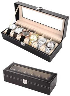 Generic 6 Grid Watch Box, Watch Storage Organizer, Bracelet Watch Jewelry Display Boxes  - Image 1