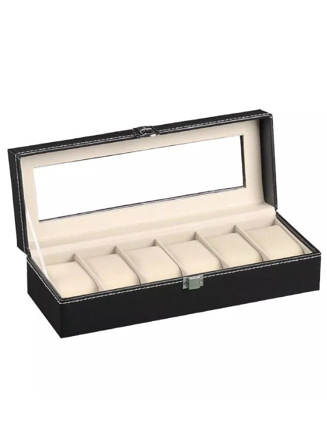 6 Grid Watch Box, Watch Storage Organizer, Bracelet Watch Jewelry Display Boxes - Image 5
