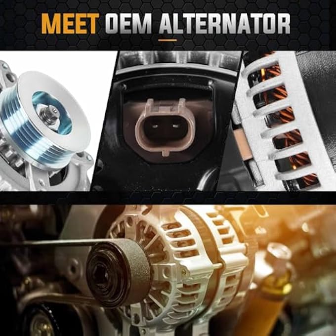 ILONPA Alternator Replacement Compatible with 2001 2002 2003 Dodge Durango 5.9L, Ram 1500 5.9L, Ram 2500 3500 5.9L 8L Replace 101211-9010 56029701AA 421000-0111 400-52350R - Image 3
