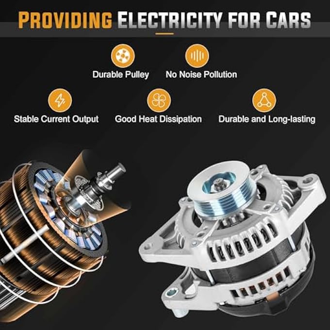ILONPA Alternator Replacement Compatible with 2001 2002 2003 Dodge Durango 5.9L, Ram 1500 5.9L, Ram 2500 3500 5.9L 8L Replace 101211-9010 56029701AA 421000-0111 400-52350R - Image 5