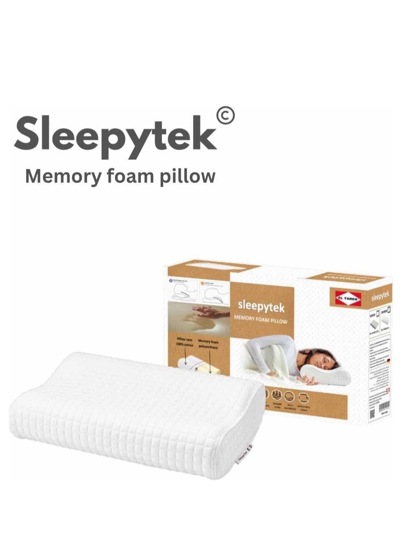 ميموري فوم وسادة طبية من الميموري فوم - مقاس 60 × 40 سم (مقاس كبير) - مواد المانية - تدعم العمود الفقري والرقبة وتمنع الشخير - تمنحك نومًا أفضل - Image 4
