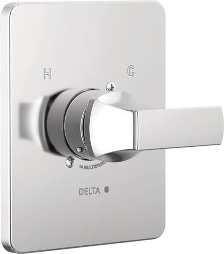 Delta Velum 14 Series SingleFunction Valve Trim Kit Chrome Handle Set for Shower Faucet System Chrome T14037 Valve Not Included - Image 1