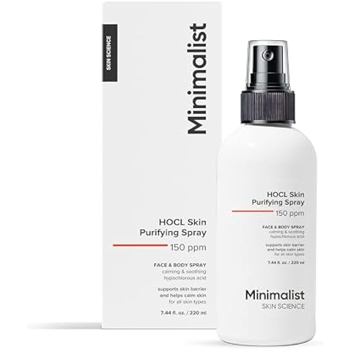 Minimalist Hypochlorous Acid Spray for Acne, Eczema & Redness Relief | Soothes & Purifies Skin Post Workout & Prevents Breakouts | Gentle on Skin HOCL Formulation | for Women & Men | 7.44 Fl Oz/220ml - Image 1