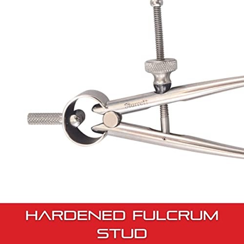 Starrett Toolmakers Spring-Type Caliper and Divider with Bow Spring and Hardened Fulcrum Stud - 3" Size and Capacity, Spring Joint Type - 277-3 - Image 5