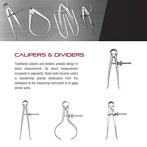 Starrett Toolmakers Spring-Type Caliper and Divider with Bow Spring and Hardened Fulcrum Stud - 3" Size and Capacity, Spring Joint Type - 277-3 - Image 3