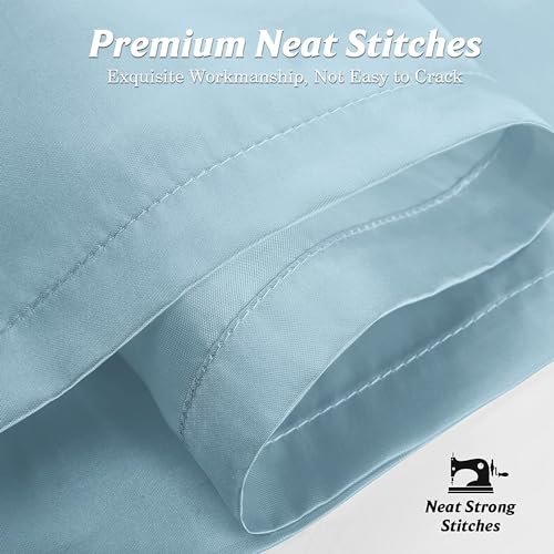 Rylan Pillow Cover RYLAN Satin Silk Pillow Cover for Hair and Skin 2 Piece with 3 Piece |Silk Pillow Covers with Envelope Closure end Design|Silk Pillow Cases 600 TC (Sky Blue) - Image 5