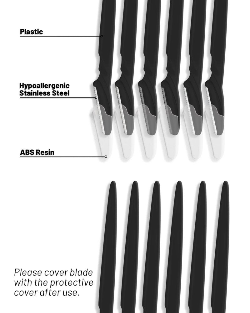 MoHern Dermaplaning Tool for Face, 30 Pcs Dermaplane Razor for Face, Multipurpose Face Razors for Women and Men, Black - Image 3