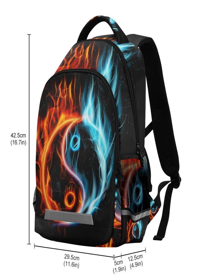 Glaphy Yin Yang Black Backpack for Boys Girls Kids, Laptop Bookbag Lightweight Travel Daypack School Backpacks - Image 3