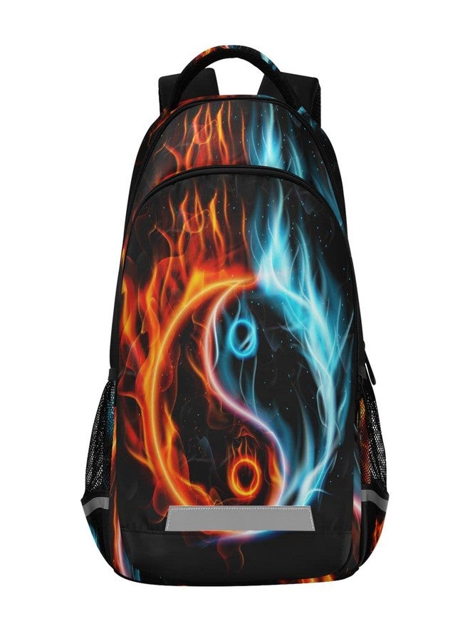 Glaphy Yin Yang Black Backpack for Boys Girls Kids, Laptop Bookbag Lightweight Travel Daypack School Backpacks - Image 1