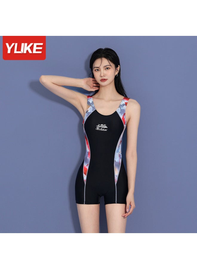 One-piece Swimsuit For Adult Women, New Style, Belly-covering, Slimming, Conservative Swimsuit, Women's High-end Hot Spring Triangle Swimsuit
