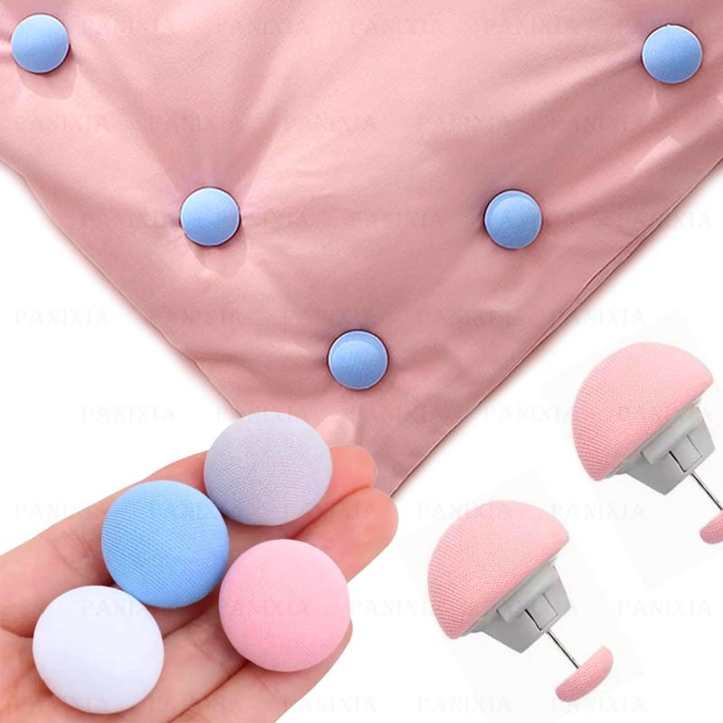 12 pcs Bed Sheet Clip Duvet Cover Holding Clips NonSlip Mushroom Shape Duvet Clips Duvet Button Clip OneKey Unlock for Blanket Bed Sheet Curtain Socks Mattress Multi Color - Image 1