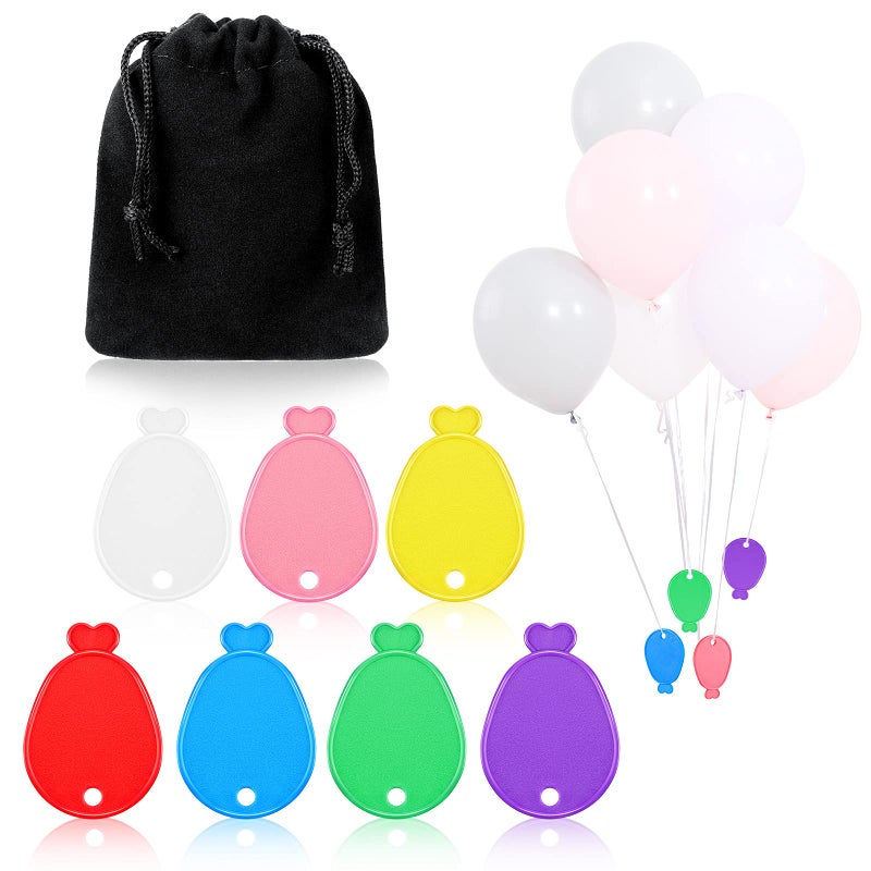 Aoriher 36 Pcs Colorful Plastic Balloon Weights Balloon Shaped Weights for Birthdays Weddings Party Holiday Celebration Decoration Supplies White Purple Red Green Yellow Blue Pink - Image 3