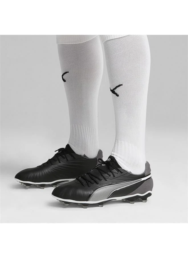 Puma PUMA Black-PUMA White-Cool Dark Gray KING MATCH FG/AG Football Boots Unisex for Men | Best Price UAE