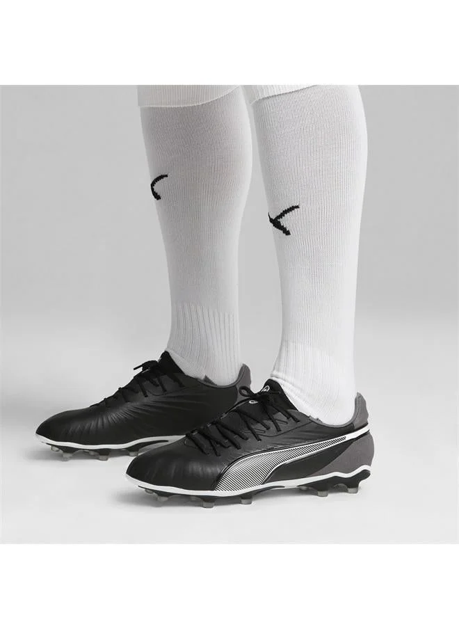 Puma PUMA Black-PUMA White-Cool Dark Gray KING MATCH FG/AG Football Boots Unisex for Men | Best Price UAE