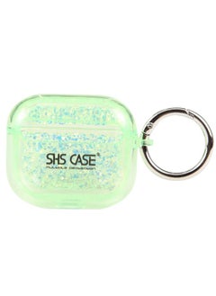 Case Cover For AirPods Pro Flash Diamond Epoxy Bluetooth Earphone Protective Case Green
