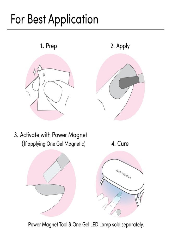 Dashing Diva One Gel Color & Magnetic Duo - Midnight - Real Black & Rogue Magnetic Gel - 3-in-1 Base Coat, Nail Color & Top Coat - Nail Polish Set - Image 3