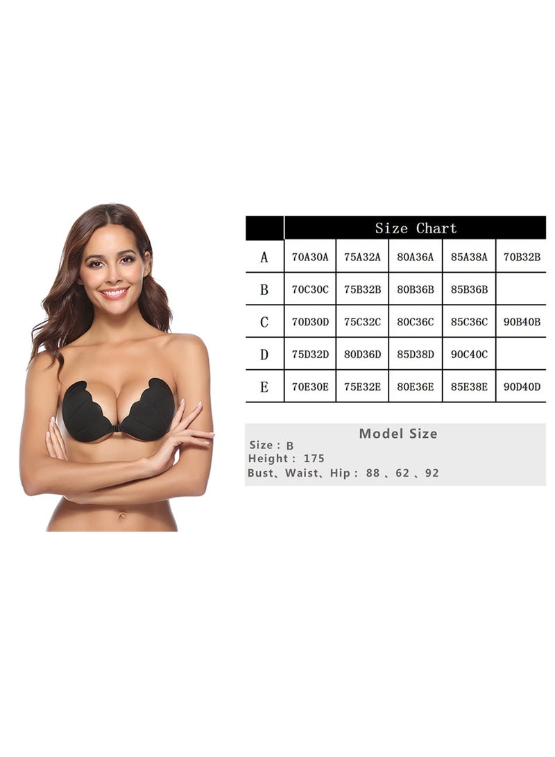 KASTWAVE 2 PCS Invisible Adhesive Bra Reusable Strapless Self Silicone Push-up Sticky Backless - Image 3