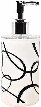 Unbreakable Liquid Soap/Liquid/Shampoo/Hand wash/Sanitizer/Lotion Dispenser Bottle for Kitchen, Wash-Basin and Bathroom 350 ml (White Design) 1pcs - Image 1