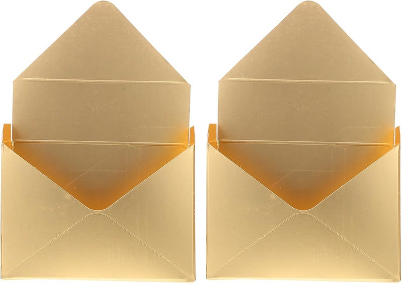 FUNOMOCYA 2pcs Gold Paper Envelope Flower Packaging Boxes Floral Storage Containers for Bouquet Wrapping and Handheld Flower Arrangements - Image 1