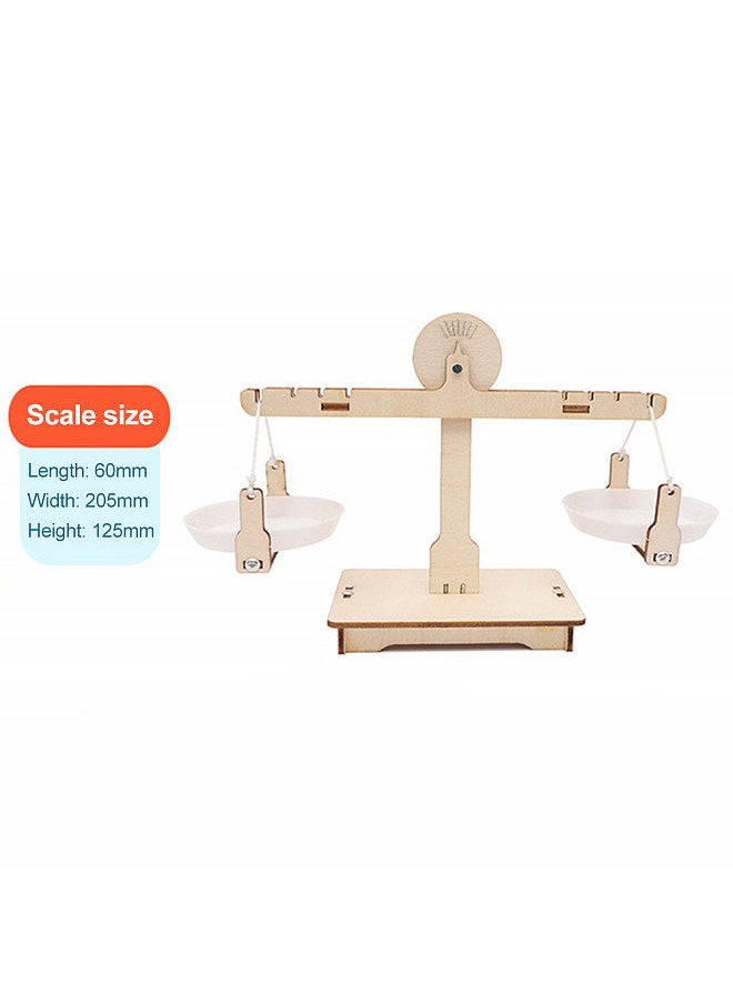 Generic - DIY Balance Scale Lever Wooden Weighing Scale Science Math Teaching Scale Early Educational Balancing Toy for Students Kids - Image 1
