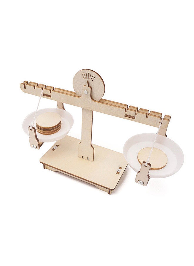 Generic - DIY Balance Scale Lever Wooden Weighing Scale Science Math Teaching Scale Early Educational Balancing Toy for Students Kids - Image 1