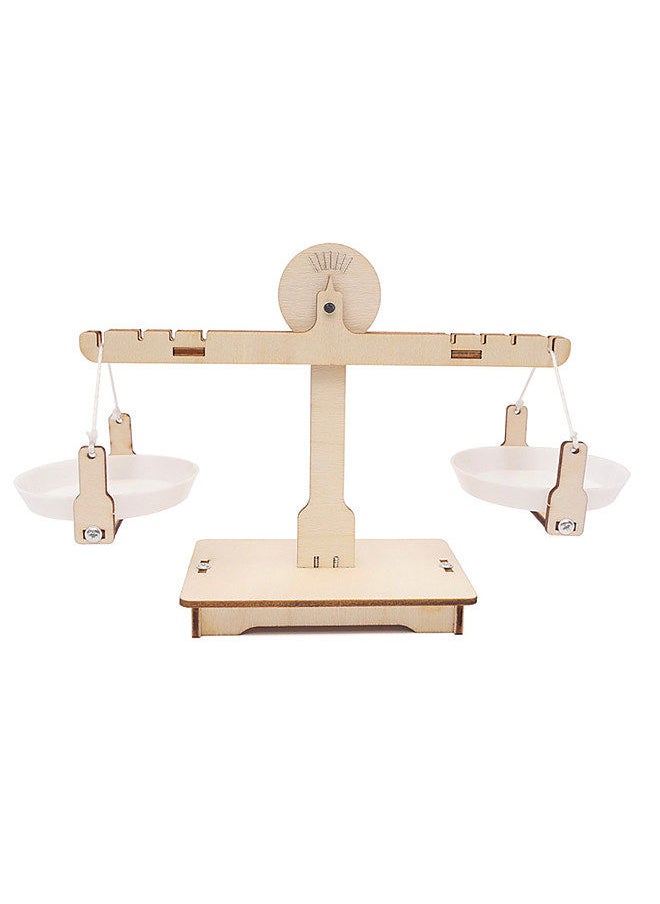 Generic - DIY Balance Scale Lever Wooden Weighing Scale Science Math Teaching Scale Early Educational Balancing Toy for Students Kids - Image 1
